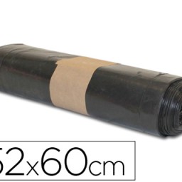 Rollo 20 bolsas basura negras 80µ 52x60cm. 20l.